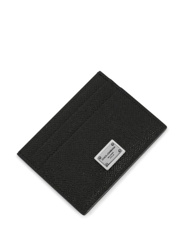 Browns Dolce & Gabbana Black Logo Plaque Card Holder | Browns Wallets & Billfolds