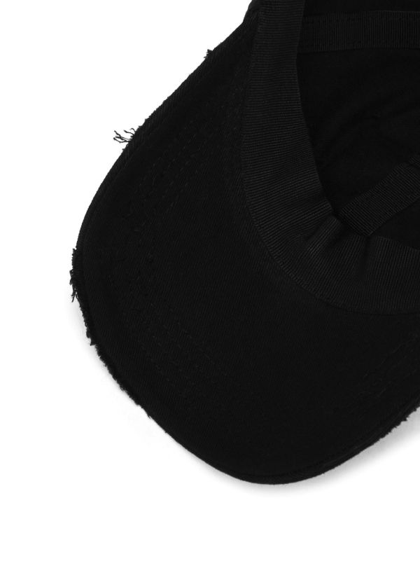 Browns Dolce & Gabbana Black Logo Plaque Distressed Baseball Cap | Browns Hats