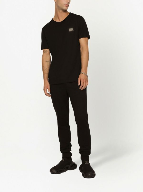 Browns Dolce & Gabbana Black Logo Plaque T-Shirt | Browns T-Shirts