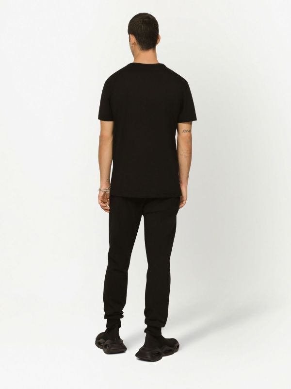 Browns Dolce & Gabbana Black Logo Plaque T-Shirt | Browns T-Shirts