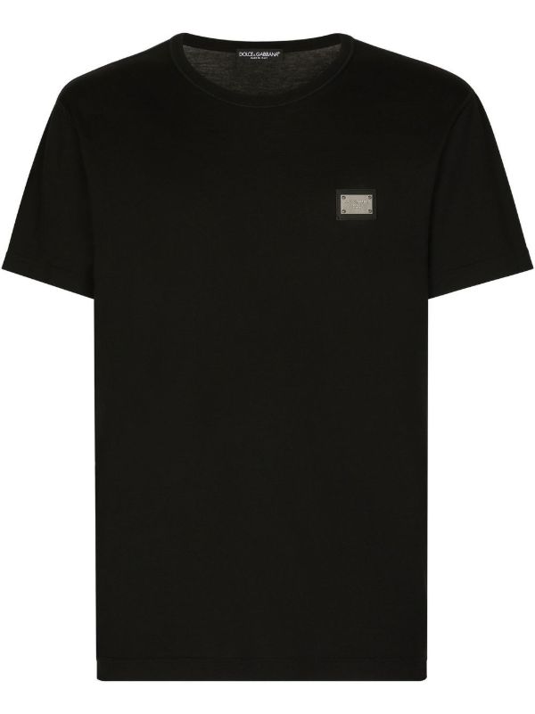 browns Dolce & Gabbana Black Logo Plaque T-Shirt | Browns T-Shirts