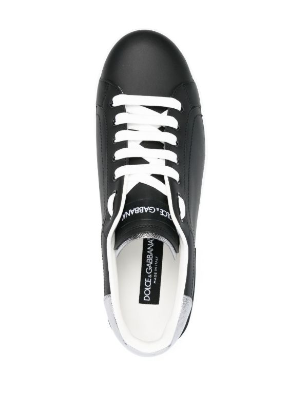 Browns Dolce & Gabbana Black Portofino Leather Sneakers | Browns Low-Tops