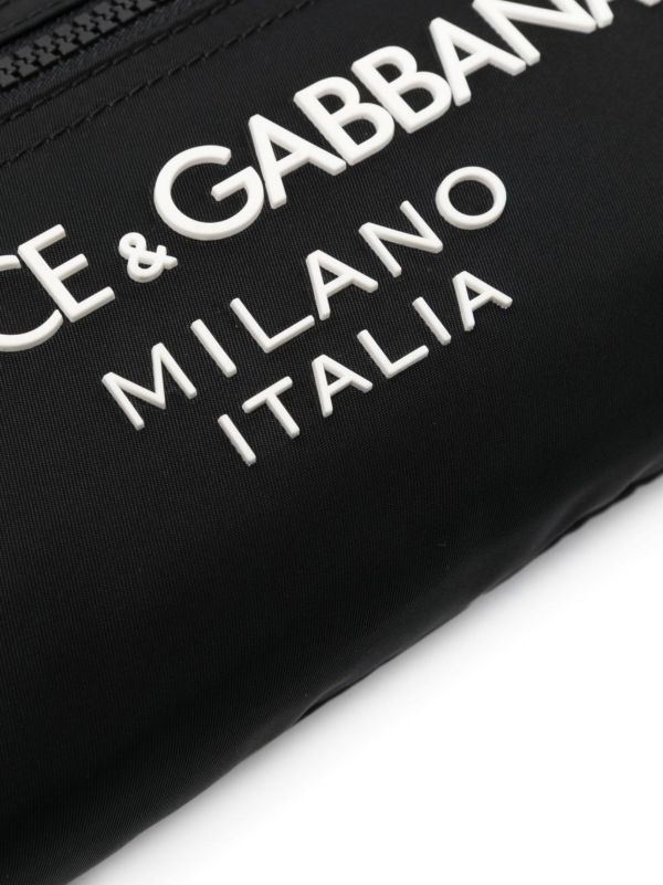 Browns Dolce & Gabbana Black Raised Logo Belt Bag | Browns Belt Bags