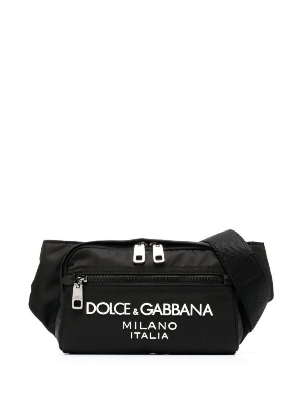 browns Dolce & Gabbana Black Raised Logo Belt Bag | Browns Belt Bags