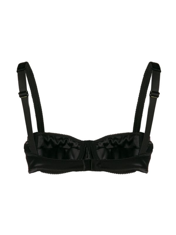 Browns Dolce & Gabbana Black Silk Balconette Bra | Browns Bras