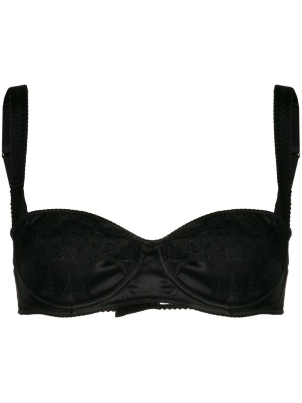 browns Dolce & Gabbana Black Silk Balconette Bra | Browns Bras