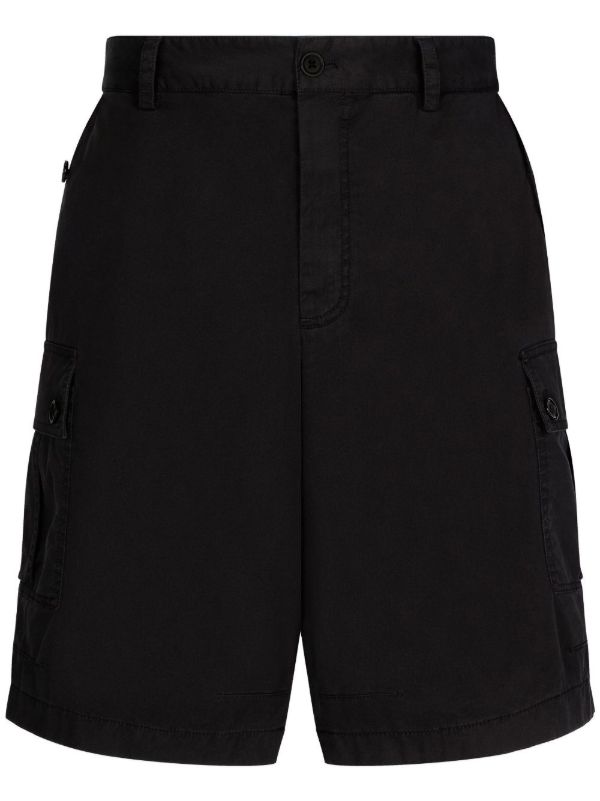 browns Dolce & Gabbana Black Stretch Cotton Cargo Shorts | Browns Cargo Shorts