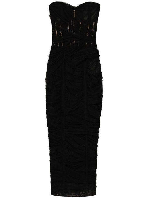 browns Dolce & Gabbana Black Tulle Corset Dress | Browns Cocktail & Party Dresses