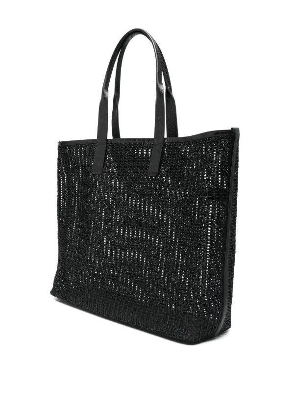 Browns Dolce & Gabbana Black Woven Mesh Shopper Tote Bag | Browns Tote Bags