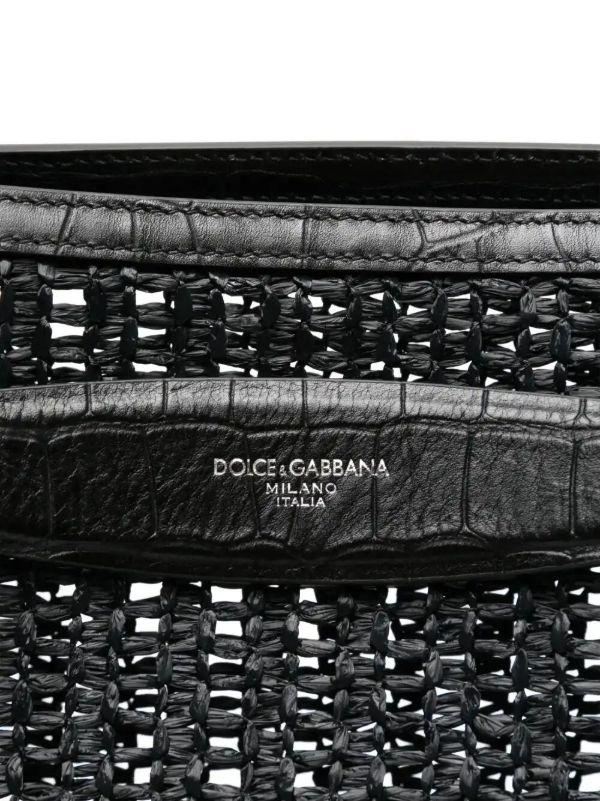 Browns Dolce & Gabbana Black Woven Mesh Shopper Tote Bag | Browns Tote Bags