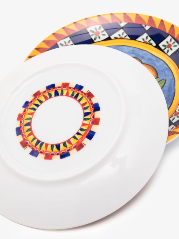 Browns Dolce & Gabbana Blue Carretto Side Plates | Browns Plates & Bowls