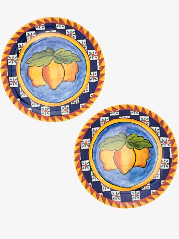 browns Dolce & Gabbana Blue Carretto Side Plates | Browns Plates & Bowls