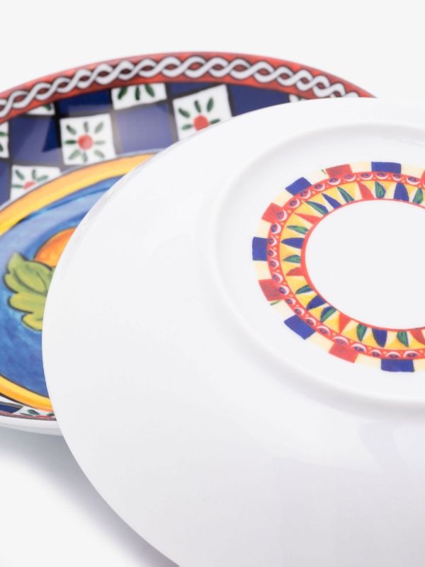 Browns Dolce & Gabbana Blue Carretto Soup Plates | Browns Plates & Bowls