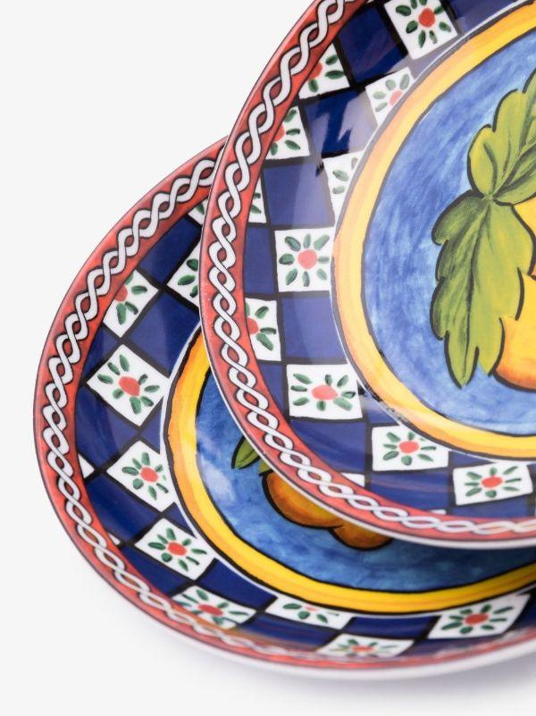 Browns Dolce & Gabbana Blue Carretto Soup Plates | Browns Plates & Bowls