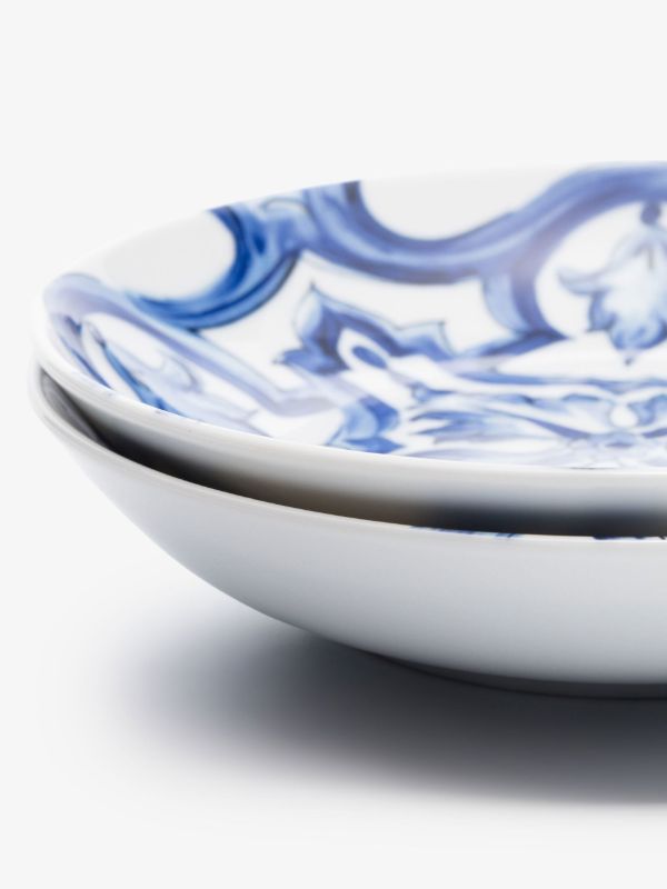 Browns Dolce & Gabbana Blue Meditteraneo Pattern Soup Plate Set | Browns Plates & Bowls