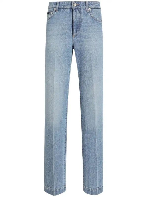 browns Dolce & Gabbana Blue Straight-Leg Jeans | Browns Straight-Leg Jeans