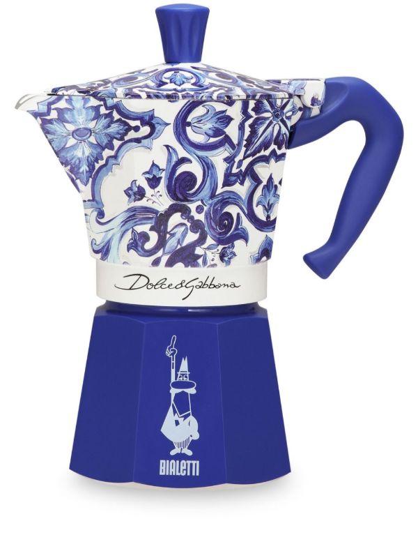 browns Dolce & Gabbana Blue x Bialetti Moka Express Large Coffee Pot | Browns Kitchen Accessories