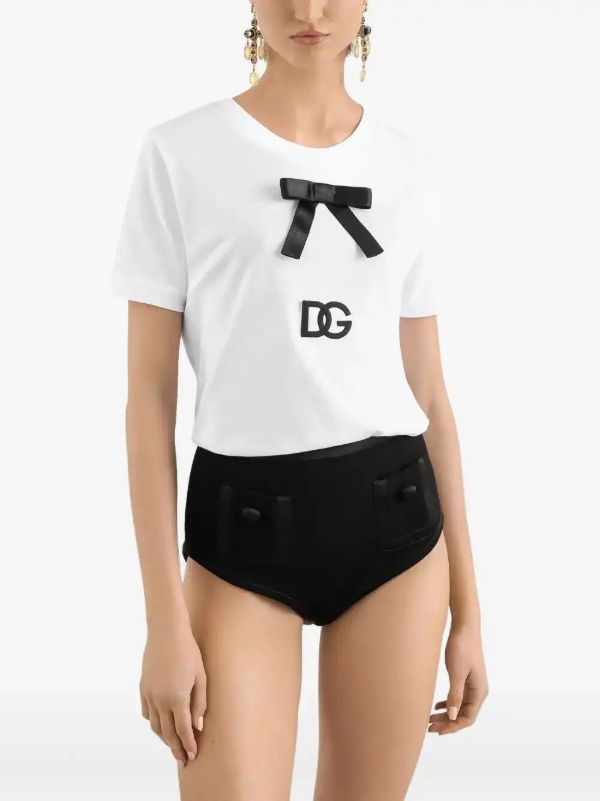 Browns Dolce & Gabbana Bow-detail T-shirt | Browns T-Shirts & Jersey Shirts