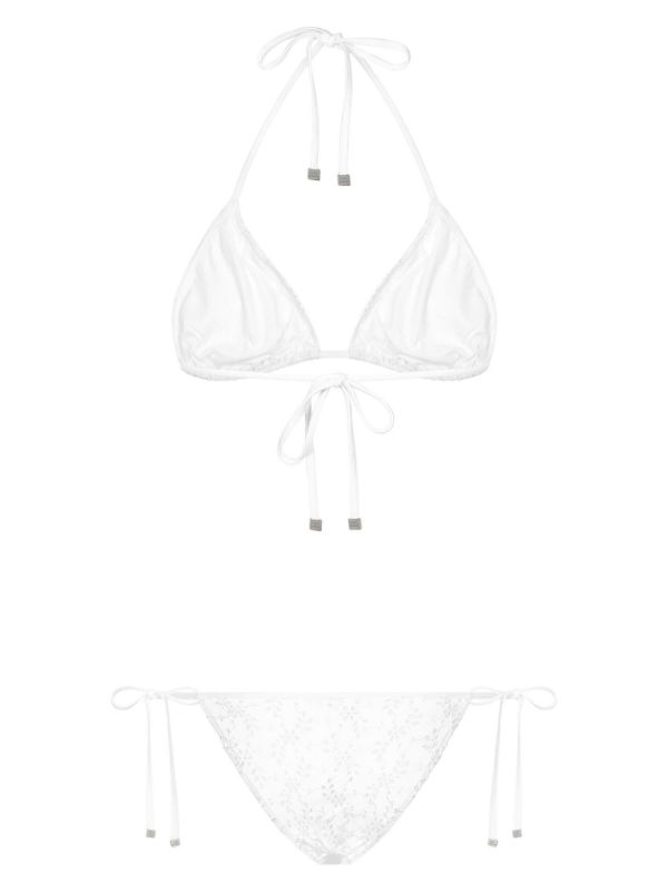 Browns Dolce & Gabbana Broderie Anglaise Triangle Bikini | Browns Bikinis