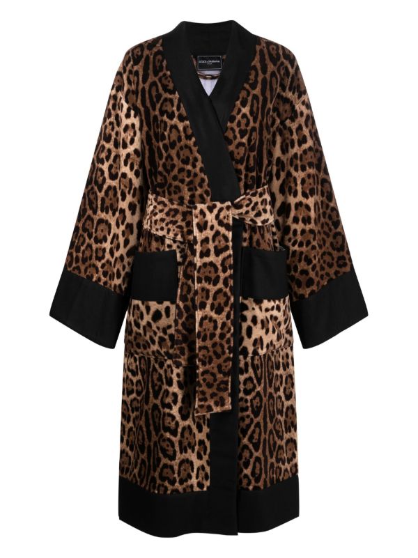 browns Dolce & Gabbana Brown leopard print robe | Browns Dressing Gowns & Robes