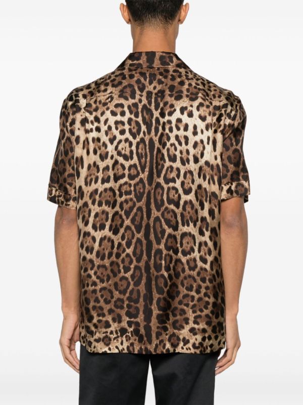 Browns Dolce & Gabbana Brown Leopard-Print Shirt | Browns Shirts