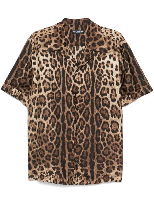 browns Dolce & Gabbana Brown Leopard-Print Shirt | Browns Shirts