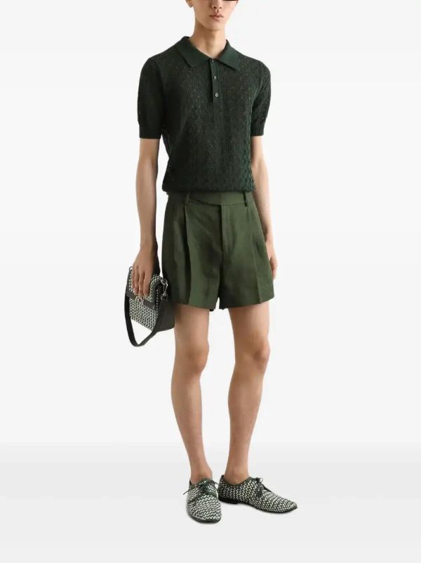 Browns Dolce & Gabbana Cotton Openwork Polo Shirt | Browns Polo Shirts