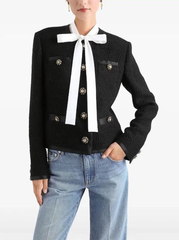 Browns Dolce & Gabbana Cropped Tweed Jacket | Browns Tweed Jackets