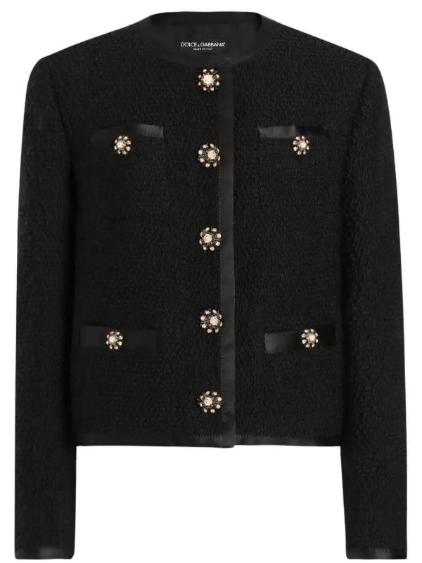 browns Dolce & Gabbana Cropped Tweed Jacket | Browns Tweed Jackets
