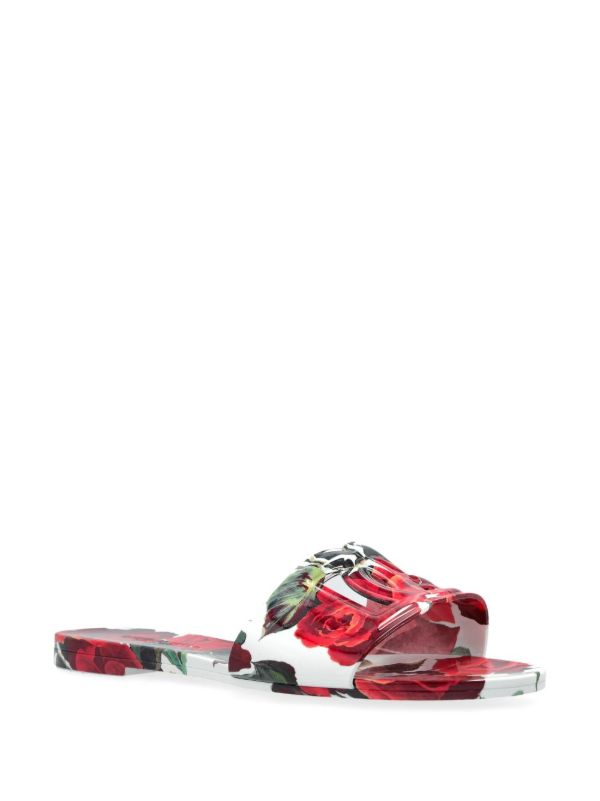 Browns Dolce & Gabbana DG Floral-Print Slides | Browns Flip Flops & Slides