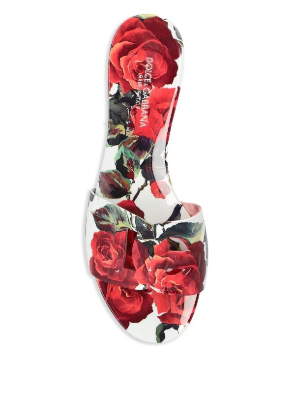 Browns Dolce & Gabbana DG Floral-Print Slides | Browns Flip Flops & Slides