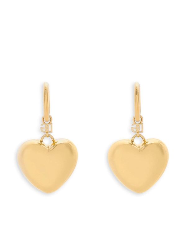 Browns Dolce & Gabbana DG Logo Heart Drop Earrings | Browns Earrings