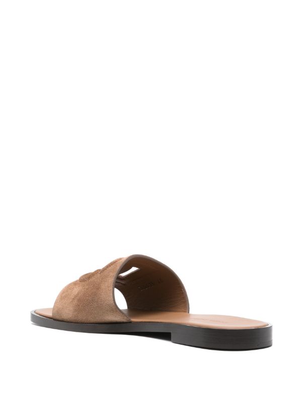 Browns Dolce & Gabbana DG Logo Suede Slides | Browns Flip Flops & Slides