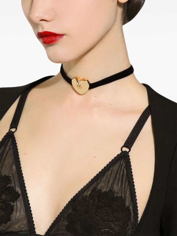 Browns Dolce & Gabbana DG Logo Velvet Necklace | Browns Necklaces