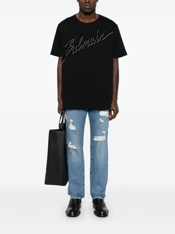 Browns Dolce & Gabbana Distressed Straight Jeans | Browns Regular & Straight-Leg Jeans