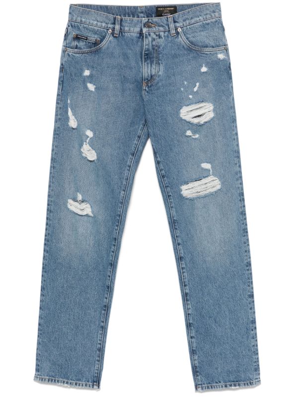 browns Dolce & Gabbana Distressed Straight Jeans | Browns Regular & Straight-Leg Jeans