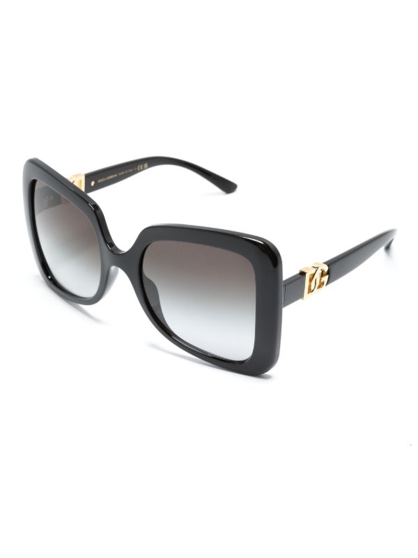 Browns Dolce & Gabbana Eyewear Black Butterfly-Frame Sunglasses | Browns Sunglasses
