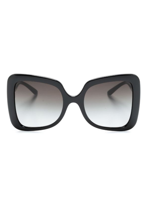 browns Dolce & Gabbana Eyewear Black Butterfly-Frame Sunglasses | Browns Sunglasses