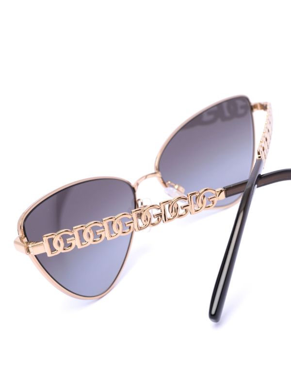Browns Dolce & Gabbana Eyewear Black Cat Eye Sunglasses | Browns Sunglasses