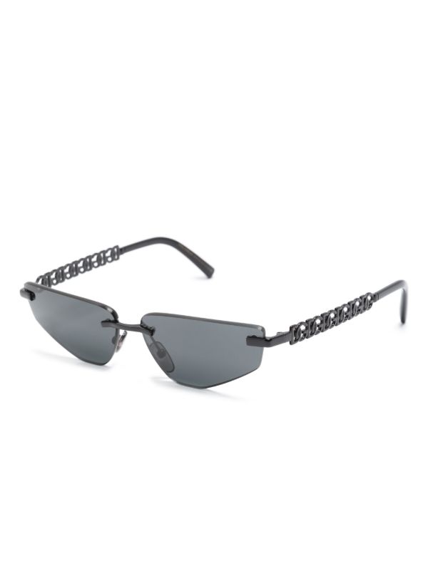 Browns Dolce & Gabbana Eyewear Black DG Essentials Geometric-Frame Sunglasses | Browns Sunglasses