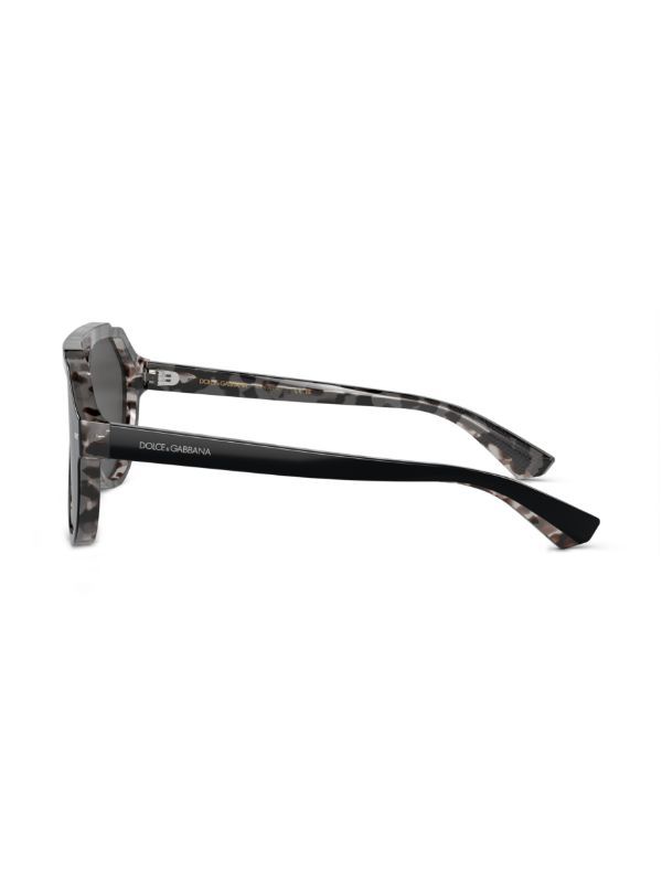 Browns Dolce & Gabbana Eyewear Black Pilot-Frame Tinted Sunglasses | Browns Sunglasses