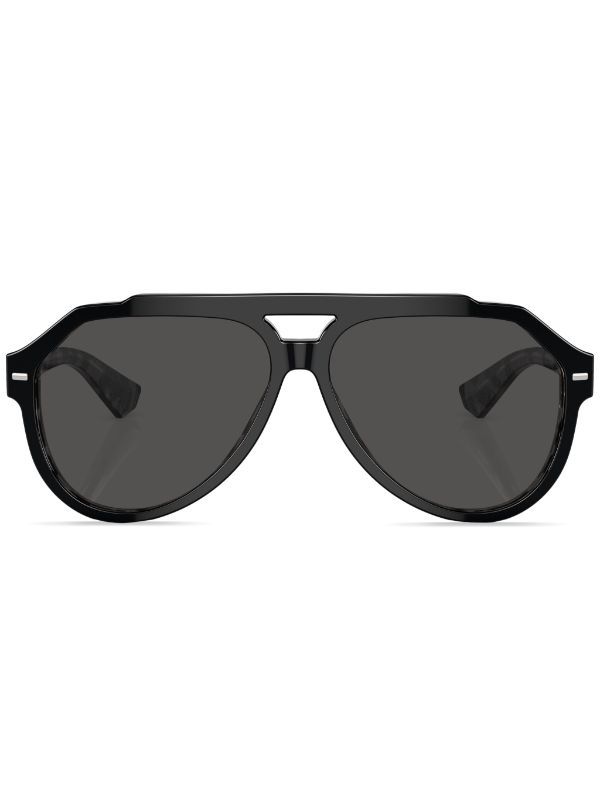 browns Dolce & Gabbana Eyewear Black Pilot-Frame Tinted Sunglasses | Browns Sunglasses
