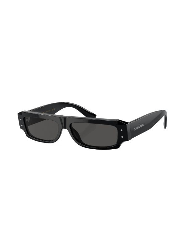 Browns Dolce & Gabbana Eyewear Black Rectangular-Frame Tinted Sunglasses | Browns Sunglasses