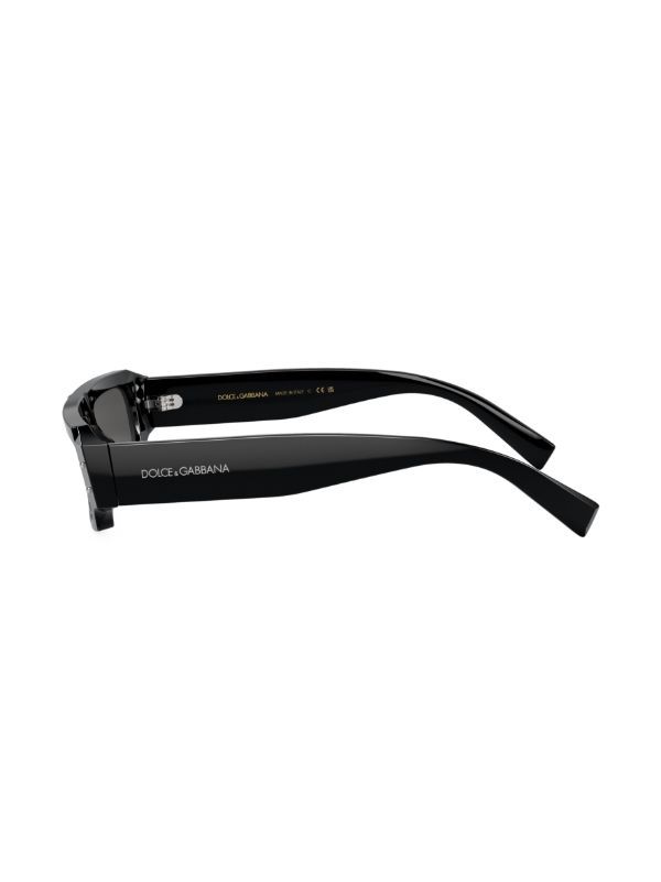 Browns Dolce & Gabbana Eyewear Black Rectangular-Frame Tinted Sunglasses | Browns Sunglasses