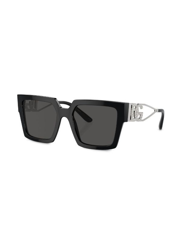 Browns Dolce & Gabbana Eyewear Black Square-Frame Sunglasses | Browns Sunglasses