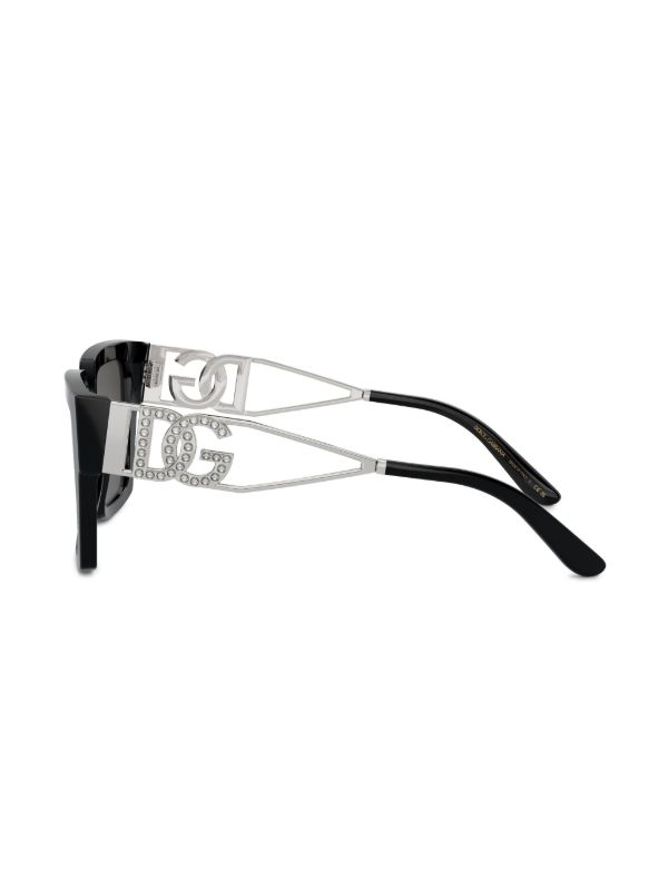 Browns Dolce & Gabbana Eyewear Black Square-Frame Sunglasses | Browns Sunglasses
