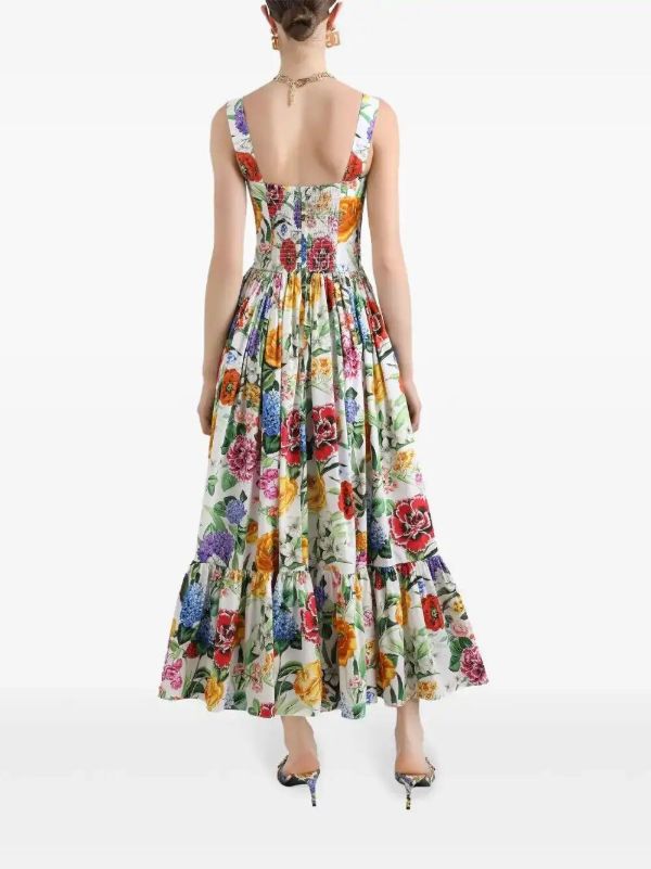 Browns Dolce & Gabbana Floral-Print Corset Maxi Dress | Browns Cocktail & Party Dresses