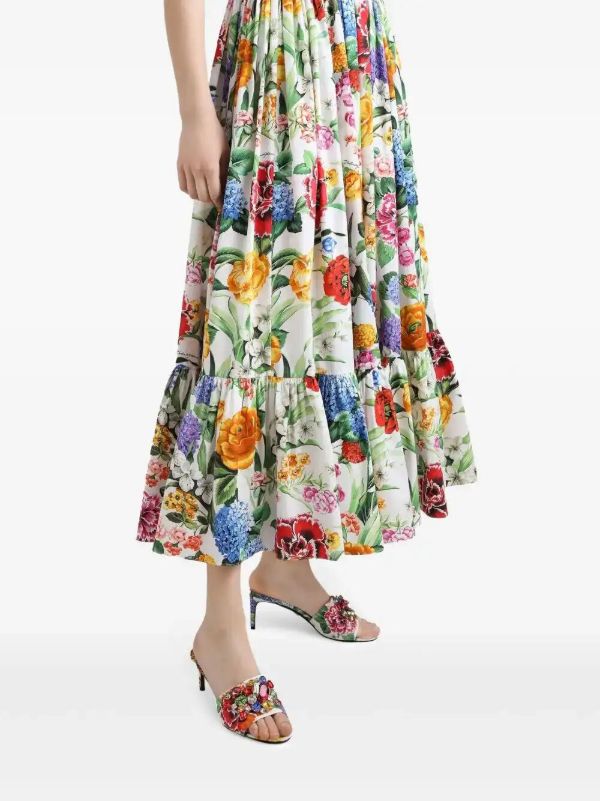 Browns Dolce & Gabbana Floral-Print Corset Maxi Dress | Browns Cocktail & Party Dresses