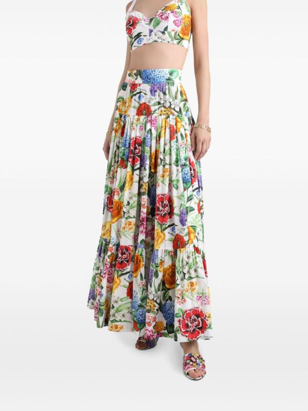 Browns Dolce & Gabbana Floral-Print Maxi Skirt | Browns A-Line Skirts
