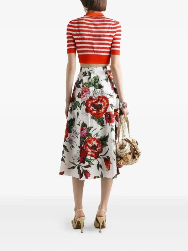 Browns Dolce & Gabbana Floral-print Midi Skirt | Browns A-Line Skirts